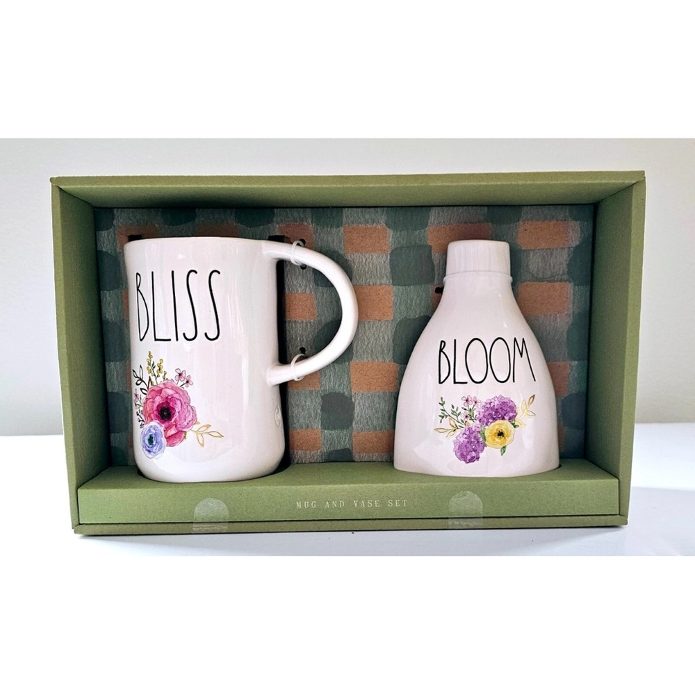 Rae Dunn Floral Bliss and Bloom Mug and Vase Set